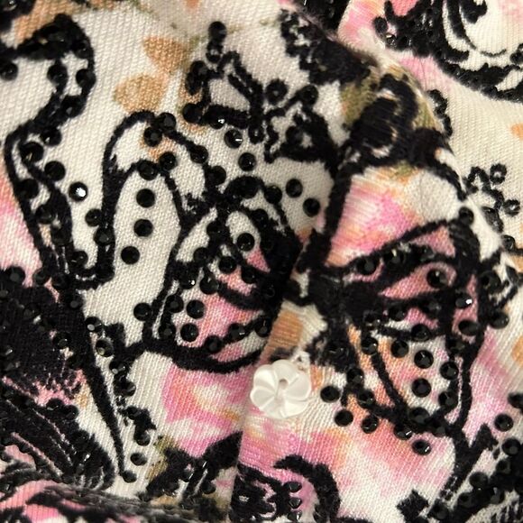 Lightweight Leo Guy Beaded and Sequin Cardigan Size M/L (French 6) - Picture 7 of 12